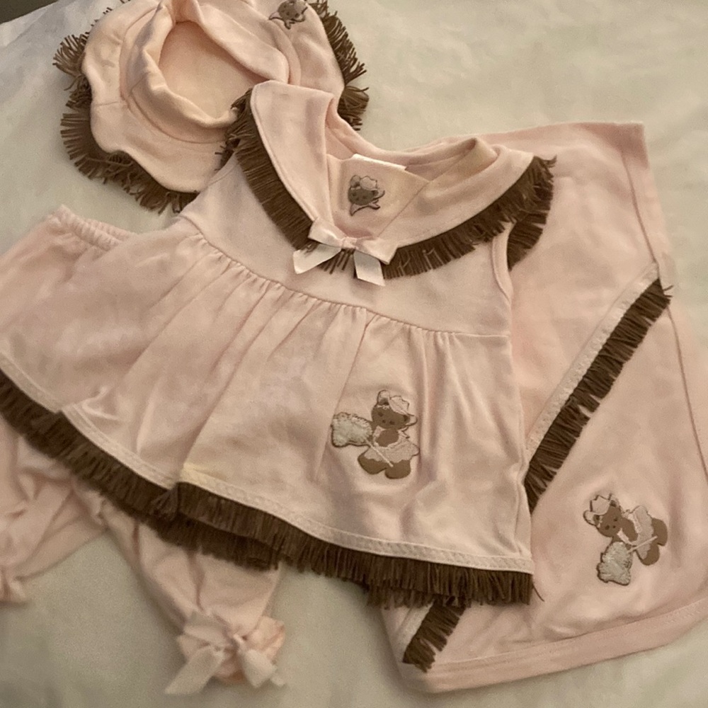 Pink cowgirl dress w matching bloomers